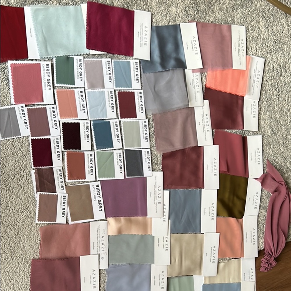 Bridesmaid dresses color swatches